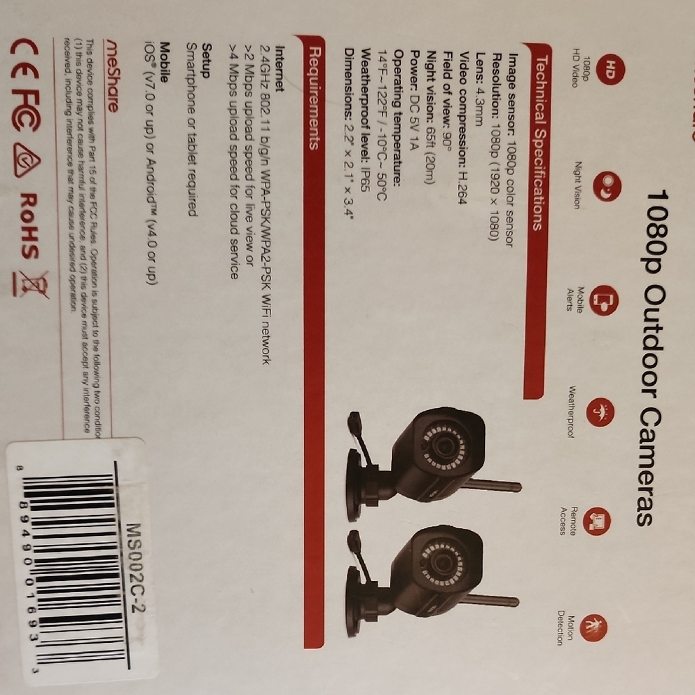 Black 1080p Outdoor Cameras
